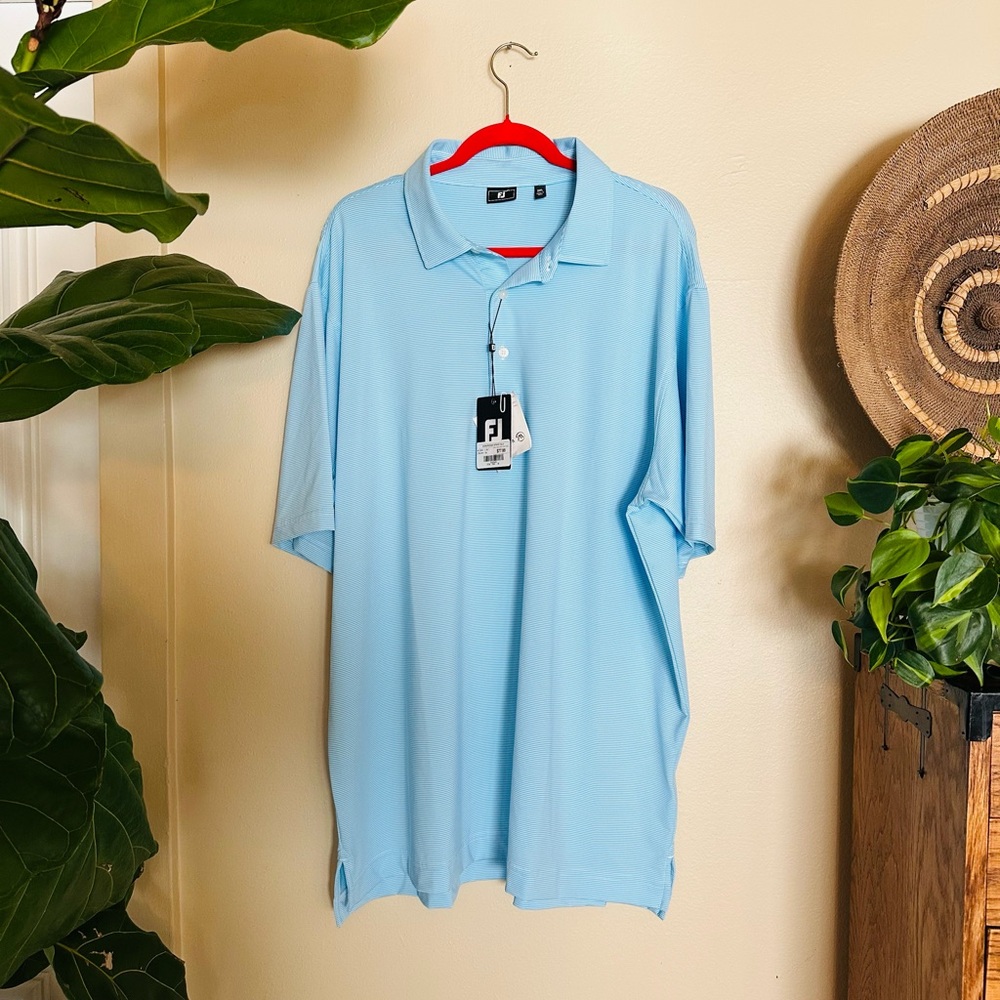 NWT FootJoy Men's Light Blue Polo Shirt